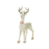 Decoris Polyresin Deer Figurine 28cm - White